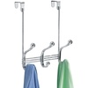 image:imageInterDesign 53070 Chrome Finish York Lyra 6 Hook Over The Door RackChrome