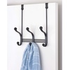 image:imageInterDesign 53070 Chrome Finish York Lyra 6 Hook Over The Door RackMatte Black