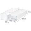 image:imageRosanna Pansino x iDesign Recycled Plastic Drawer Organizers Set of 4 ClearMarshmallowMarshmallow