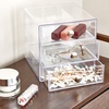 image:imageiDesign 3Drawer Plastic Vanity Organizer Compact Storage Organization Drawers Set for Cosmetics Dental Supplies Hair Care Bathroom Dorm Desk Countertop Office 65 x 65 x 65 White  Bathroom Storage Vanity StorageClear