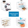 image:imageiDesign 3Drawer Stackable Makeup Organizer Small Clear  Plastic Storage Drawers For Bathroom Vanity or DeskClear