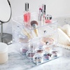 image:imageiDesign 3Drawer Stackable Makeup Organizer Small Clear  Plastic Storage Drawers For Bathroom Vanity or DeskClear