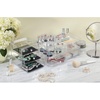 image:imageiDesign 3Drawer Stackable Makeup Organizer Small Clear  Plastic Storage Drawers For Bathroom Vanity or DeskClear