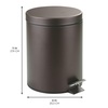 image:imageiDesign 44211EU Metal Step Trash Can with Lid 5 Liter Waste Basket Bin with Insert for Bathroom Kitchen Office 8 x 8 x 11 Bronze  Waste Basket Bin with Insert For Bathroom Kitchen OfficeBronze