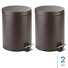 image:imageiDesign 44211EU Metal Step Trash Can with Lid 5 Liter Waste Basket Bin with Insert for Bathroom Kitchen Office 8 x 8 x 11 Bronze  Waste Basket Bin with Insert For Bathroom Kitchen OfficeBronze