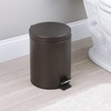 image:imageiDesign 44211EU Metal Step Trash Can with Lid 5 Liter Waste Basket Bin with Insert for Bathroom Kitchen Office 8 x 8 x 11 Bronze  Waste Basket Bin with Insert For Bathroom Kitchen OfficeBronze