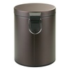 image:imageiDesign 44211EU Metal Step Trash Can with Lid 5 Liter Waste Basket Bin with Insert for Bathroom Kitchen Office 8 x 8 x 11 Bronze  Waste Basket Bin with Insert For Bathroom Kitchen OfficeBronze