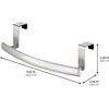image:imageiDesign Axis Curved OvertheCabinet Kitchen Bar Holder for Dish and Hand Towels Pot Holders 975 x 275 x 25  Brushed Stainless Steel  Brushed Stainless SteelBrushed Ss