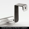 image:imageiDesign Axis Curved OvertheCabinet Kitchen Bar Holder for Dish and Hand Towels Pot Holders 975 x 275 x 25  Brushed Stainless Steel  Brushed Stainless SteelBrushed Ss