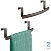 image:imageiDesign Axis Curved OvertheCabinet Kitchen Bar Holder for Dish and Hand Towels Pot Holders 975 x 275 x 25  Brushed Stainless Steel  Brushed Stainless SteelBronze