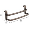 image:imageiDesign Axis OvertheCabinet Kitchen Dish Towel Bar Rack  9 BronzeBronze