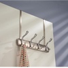 image:imageiDesign Bruschia Metal Over the Door Hanging 4Hook Rack for Coats Hats Robes Towels in Bathroom Bedroom Dorm Entryway 13 x 442 x 1125 Brushed Nickel and Chrome
