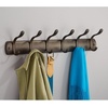 image:imageiDesign Bruschia Metal Wall Mount 4Hook Rack for Coats Hats Scarves Towels Robes Jackets Purses Leashes 13 x 29 x 366 BronzeBronze