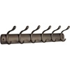 image:imageiDesign Bruschia Metal Wall Mount 4Hook Rack for Coats Hats Scarves Towels Robes Jackets Purses Leashes 13 x 29 x 366 BronzeBronze
