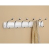image:imageiDesign Bruschia Metal Wall Mount 4Hook Rack for Coats Hats Scarves Towels Robes Jackets Purses Leashes 13 x 29 x 366 BronzePearl White