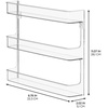 image:imageiDesign Clarity Hanging Nail Polish amp Cosmetics Organizer Clear  878 x 202 x 1107Pack of 1