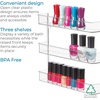 image:imageiDesign Clarity Hanging Nail Polish amp Cosmetics Organizer Clear  878 x 202 x 1107Pack of 1