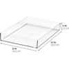 image:imageiDesign Clarity Kitchen Drawer Organizer 8 x 8 x 2 Clear  For Silverware For Spatulas For Gadgets Medium8 x 12 x 2