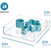 image:imageiDesign Clarity Kitchen Drawer Organizer 8 x 8 x 2 Clear  For Silverware For Spatulas For Gadgets Medium8 x 8 x 2 Pack of 2