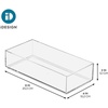 image:imageiDesign Clarity Plastic Drawer Organizer Clear XSmall 4 x 4 x 2  Storage Container for Kitchen Gadgets For Corks StickyNotes Clips For Pantry Cabinets CountertopsSmall