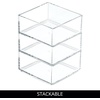 image:imageiDesign Clarity Plastic Drawer Organizer Clear XSmall 4 x 4 x 2  Storage Container for Kitchen Gadgets For Corks StickyNotes Clips For Pantry Cabinets CountertopsXS