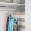 image:imageiDesign Classico Metal 8Loop Scarf Hanger No Snag Closet Organization Storage Holder for Scarves Mens Ties Womens Shawls Pashminas Belts Accessories Clothes 1313 x 5 x 125 ChromeChrome