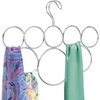 image:imageiDesign Classico Metal 8Loop Scarf Hanger No Snag Closet Organization Storage Holder for Scarves Mens Ties Womens Shawls Pashminas Belts Accessories Clothes 1313 x 5 x 125 ChromeChrome
