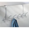 image:imageiDesign Classico Metal Over the Door Organizer 6Hook Rack for Coats Hats Robes Towels Bedroom Closet and Bathroom CopperChrome