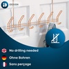 image:imageiDesign Classico Metal Over the Door Organizer 6Hook Rack for Coats Hats Robes Towels Bedroom Closet and Bathroom CopperCopper