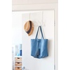 image:imageiDesign Classico Metal Over the Door Organizer 6Hook Rack for Coats Hats Robes Towels Bedroom Closet and Bathroom CopperPearl White