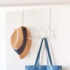 image:imageiDesign Classico Metal Over the Door Organizer 6Hook Rack for Coats Hats Robes Towels Bedroom Closet and Bathroom CopperPearl White