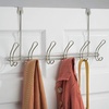 image:imageiDesign Classico Metal Over the Door Organizer 6Hook Rack for Coats Hats Robes Towels Bedroom Closet and Bathroom CopperSatin