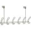 image:imageiDesign Classico Metal Over the Door Organizer 6Hook Rack for Coats Hats Robes Towels Bedroom Closet and Bathroom CopperSatin