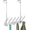 image:imageiDesign Classico Wall MountOver Door 12Hook Rack for Coats Hats Robes Towels  Chrome6 Hook