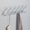 image:imageiDesign Classico Wall MountOver Door 12Hook Rack for Coats Hats Robes Towels  Chrome6 Hook