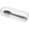 image:imageiDesign Crisp Drawer Organizer Clear  BPAFree PlasticPack of 3