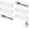 image:imageiDesign Crisp Drawer Organizer Clear  BPAFree PlasticPack of 6