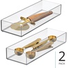 image:imageiDesign Drawer Organization Large Set of 2  Kitchen and Bathroom Silverware Spatulas GadgetsClear