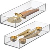 image:imageiDesign Drawer Organization Large Set of 2  Kitchen and Bathroom Silverware Spatulas GadgetsClear
