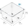 image:imageiDesign EMW6134175 Large Clear  BPAFree Plastic Clear3 x 3 x 2