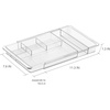 image:imageiDesign Expandable Makeup Drawer Organizer Shallow Tray for Bathroom or Vanity Storage  ClearClear  Set of 2