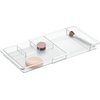 image:imageiDesign Expandable Makeup Drawer Organizer Shallow Tray for Bathroom or Vanity Storage  ClearClear  Set of 2