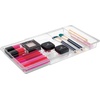 image:imageiDesign Expandable Makeup Drawer Organizer Shallow Tray for Bathroom or Vanity Storage  ClearClear  Set of 2