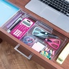 image:imageiDesign Expandable Makeup Drawer Organizer Shallow Tray for Bathroom or Vanity Storage  ClearClear  Set of 2