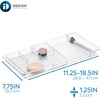 image:imageiDesign Expandable Makeup Drawer Organizer Shallow Tray for Bathroom or Vanity Storage  ClearClear