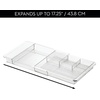 image:imageiDesign Expandable Makeup Drawer Organizer Shallow Tray for Bathroom or Vanity Storage  ClearClear