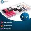 image:imageiDesign Expandable Makeup Drawer Organizer Shallow Tray for Bathroom or Vanity Storage  ClearClear