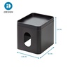 image:imageiDesign Facial Tissue Box Cover The Cade Collection Matte Black  Storage Tray 61 x 515 x 54