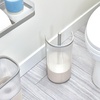 image:imageiDesign Fluted Plastic Bathroom Trash Can ClearSatinGray  Storage for Toilet PaperToilet Brush