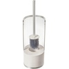 image:imageiDesign Fluted Plastic Bathroom Trash Can ClearSatinGray  Storage for Toilet PaperToilet Brush